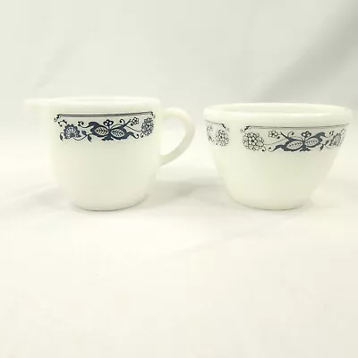 Buy Pyrex Old Town Blue Cream Pitcher & Sugar Bowl Matches Corning Ware • 18.97£