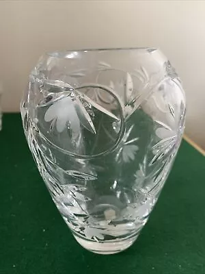 Buy Royal Doulton Finest Crystal Etched Heavy Vase - 16cm Tall VGC • 20£