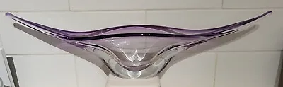Buy Stunning Rare Amethyst French Vannes Le Chatel Glass 53cm Centrepiece Bowl • 40£