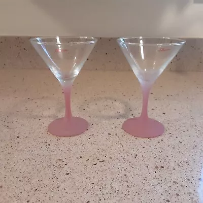 Buy Vintage Set Of 2 Panache Glass Pink Martini Glasses ~ 5.24  Tall • 51.96£