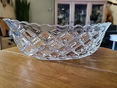 Buy Stunning Lead Crystal Cut Glass Decorative Trifle Dish Bowl  • 10£