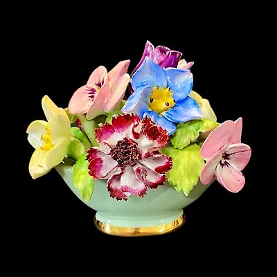 Buy Vintage Staffordshire Bone China Floral Bouquet Arraignment England 1950’s • 22.87£