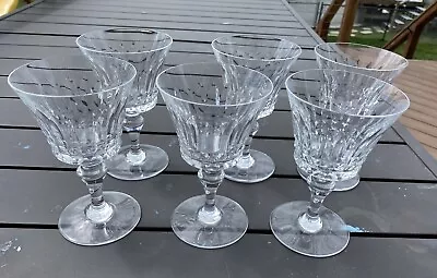Buy Set Of 6 Baccarat Crystal Piccadilly WATER WINE GLASSES 6-3/8  Tall Excellent • 231.41£