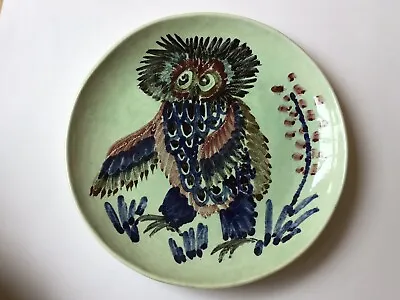 Buy Joe/Jo Lester Studio Pottery Isle Of Wight IOW 8” Bird Owl Plate Dish, Colourful • 22£