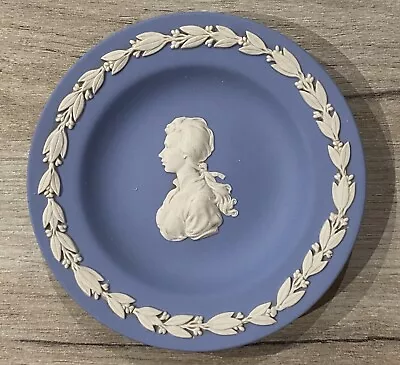 Buy Wedgwood Blue Jasperware Princess Anne Trinket Plate Made In England • 9£