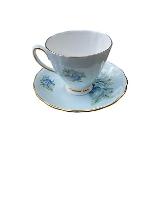 Buy Rare COLCLOUGH CHINA TEA CUP SAUCER Pale Blue IRIS/IRISES GOLD • 28.50£