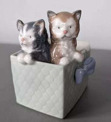 Buy Nao Lladro Figurine Two Cats In A Box • 7£