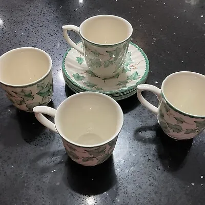 Buy 4 Cups And Saucers.BHS Country Vine Tableware In VGC. (no Wear) • 16£