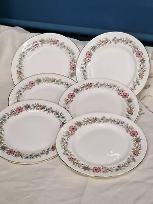 Buy Set Of Six Paragon Belinda Design Side Plates Fine Bone China Tea Plates • 12£