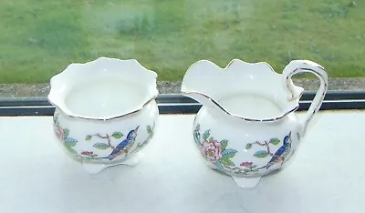 Buy Aynsley English Bone China Pembroke Pattern Cauldron Shape Milk Jug Sugar Bowl • 10£