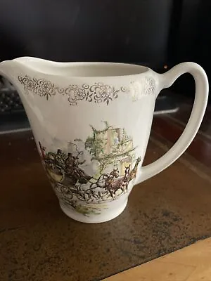 Buy Lord Nelson Pottery England Pitcher Jug Creamer Mug Cup Horses Carriage Lady • 37.92£