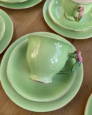 Buy Vintage Art Deco Royal Winton Grimwades Rosebud Tea Cup, Saucer And Side Plate • 25£