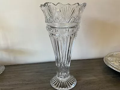 Buy Vintage Shannon  Crystal Princess Trumpet Vase Designs Of Ireland 14” • 45.02£