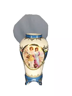 Buy Superb Antique Minton Fine  China 16 Cm Tall Vase. Handmade Paiting. • 20£