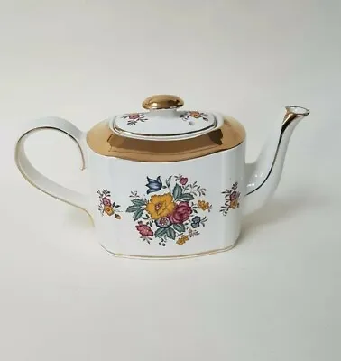 Buy Arthur Wood England Small Teapot Floral Gold Trim Pat No. 5462 • 15£