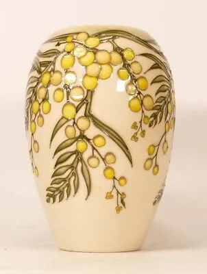 Buy MOORCROFT Wattle Decorated Vase. Height 18cm, BOXED • 74.99£