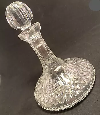 Buy Vtg Ship Captain Waterford Crystal LISMORE Ships Decanter And Stopper Mint VIDEO • 192.10£