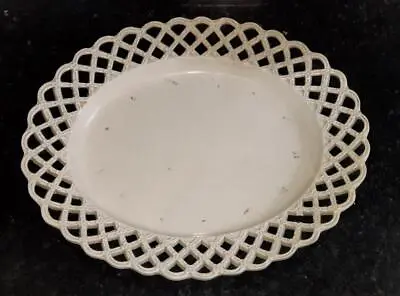 Buy Rare 18th C Yorkshire Creamware Reticulated Oval Dish With Raised Rosettes C1780 • 99.99£