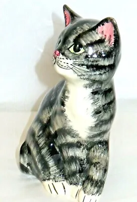 Buy Babbacombe Pottery Grey Tabby Kitten - Front Paw Raised • 25£