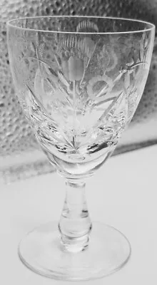 Buy Vintage 1940s Edinburgh Crystal Thistle Flower Etched  Sherry/liqueur Glass H4  • 15£