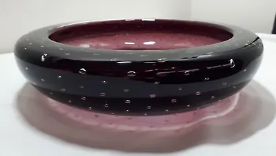 Buy VINTAGE 1960's WHITEFRIARS RARE AUBERGINE CONTROLLED BUBBLE BOWL - NO. 9099 - 8  • 24.99£