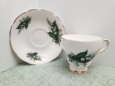 Buy Royal Sutherland Lily Of The Valley Fine Bone China Tea Cup & Saucer • 16.12£