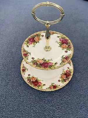 Buy Royal Albert Old Country Roses - Two Tier Cake Stand • 20£