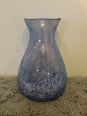 Buy Vintage Caithness Bud Vase Blue Swirl Crystal Glass 4.5” • 6.99£