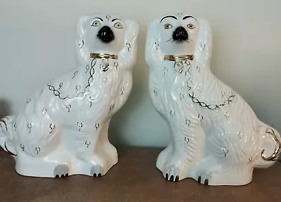 Buy Vintage Large Pair Of 29cm Beswick, Staffordshire Flatback Spaniels / Wally Dogs • 89.95£