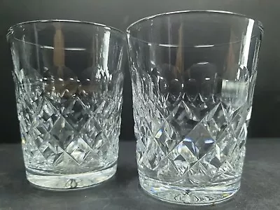 Buy 2x Beautiful Vintage Antique Crystal Glass Tumblers 8cm • 15£
