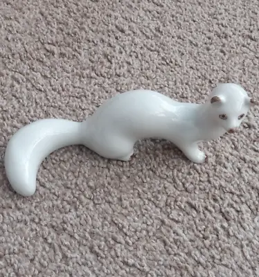 Buy White Porcelain Stoat Figurine - Made In The USSR No 2410 In A Very Good Conditi • 6.99£