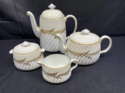 Buy Minton  GOLDEN SYMPHONY  England ~ H4919 ~ Teapot, Coffee Pot, Creamer & Sugar • 303.10£