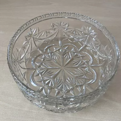 Buy Vintage Cut Glass Crystal Fruit Bowl • 5£