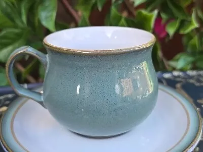 Buy Vintage Rustic Denby Regency Green Tea Cup And  Saucer Green Brown Rim  • 4£