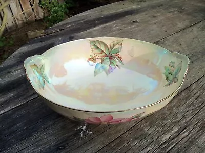 Buy Maling Oval Handled Serving Bowl-  Dahlia  - 1960's • 11.99£