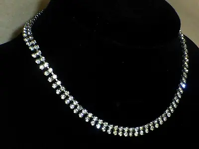 Buy Stylish Vintage Czech Crystal Glass Necklace, 1950s. • 17£