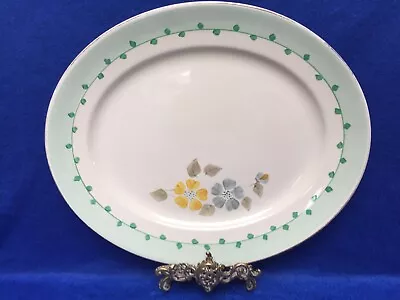 Buy BURLEIGH 'TUDOR' Hand Painted Floral 11.75'' X 10'' Serving Platter C.1940s/50s • 8.99£
