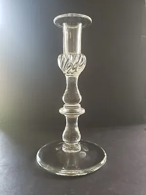 Buy Candlestick Candle Holder Antique Clear Glass Crystal Baluster Victorian Pontil • 106.01£