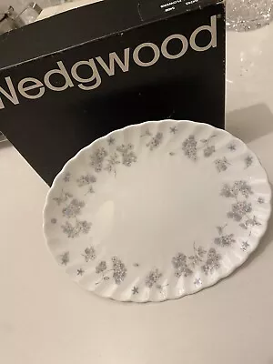 Buy Vintage WEDGEWOOD April Flowers OVAL Tray/dish/tray Bone China WHITE • 12.50£