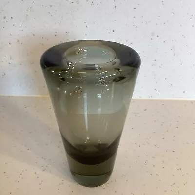 Buy Vintage Danish Holmegaard Umanak Grey Art Glass Vase By Per Lutken • 40£