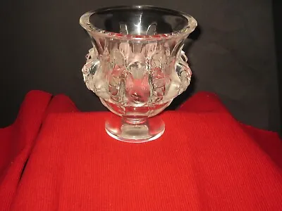 Buy Lalique France Clear Crystal Footed Glass “Dampierre” Bird Vase A/F • 170£