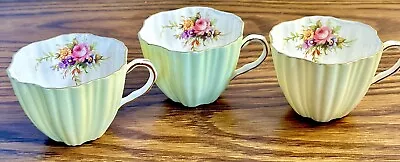 Buy “1850 EB Foley Bone China” Tea Cups With Rose Bouquet Transfers Lot Of 3 3.25”Di • 24.97£