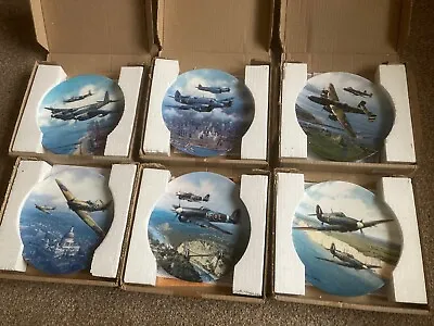 Buy 6  X Royal Doulton Heroes Over Home Territory  Collectable Plates WW2 Aircraft • 30£