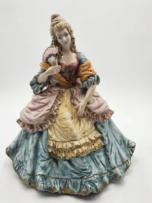 Buy Vintage  Italian Porcelain Large Capodimonte Victorian Lady Figurine Statue, 15  • 208.16£