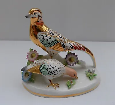 Buy Crown Staffordshire Golden Pheasants Figurine Artist Signed • 38£