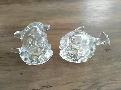 Buy Crystal Dolphins Lot Of 2 Vintage Lenox Art Glass Paperweights • 2.99£