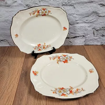Buy X2 Alfred Meakin Marigold Platters, Serving Plates, Meat Plates • 9.99£
