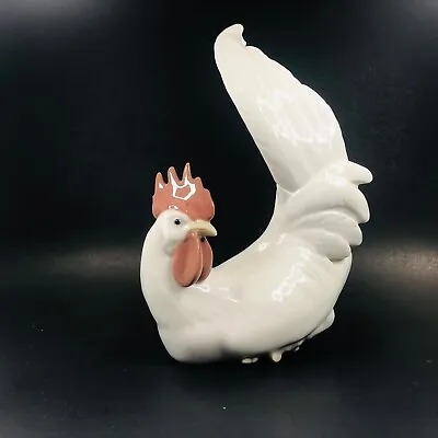 Buy Vtg Lladro Porcelain White Cockerel Rooster # 4589 Retired 1969 ~ 1981 • 33.16£