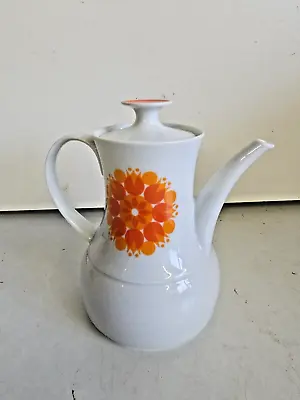 Buy Thomas China Germany Orange Yellow Pinwheel Tea Pot Rare • 24.99£