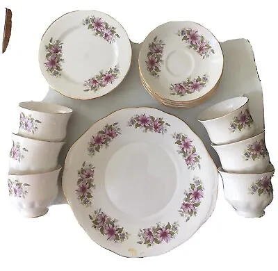 Buy Vintage Royal Kent Trio Tea Set Staffordshire Fine Bone China Lilac Floral • 75£